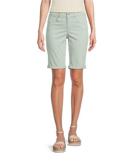 NYDJ Briella Rolled-Cuff Mid Rise Stretch Denim Bermuda Shorts Product Image