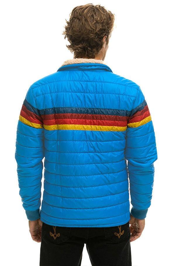 4 STRIPE RAINBOW SLEEVE JACKET  -  BLUE CINA Male Product Image