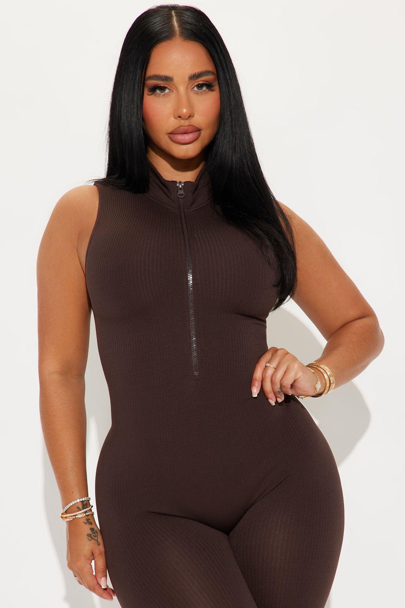 Johanna Seamless Jumpsuit - Brown Product Image