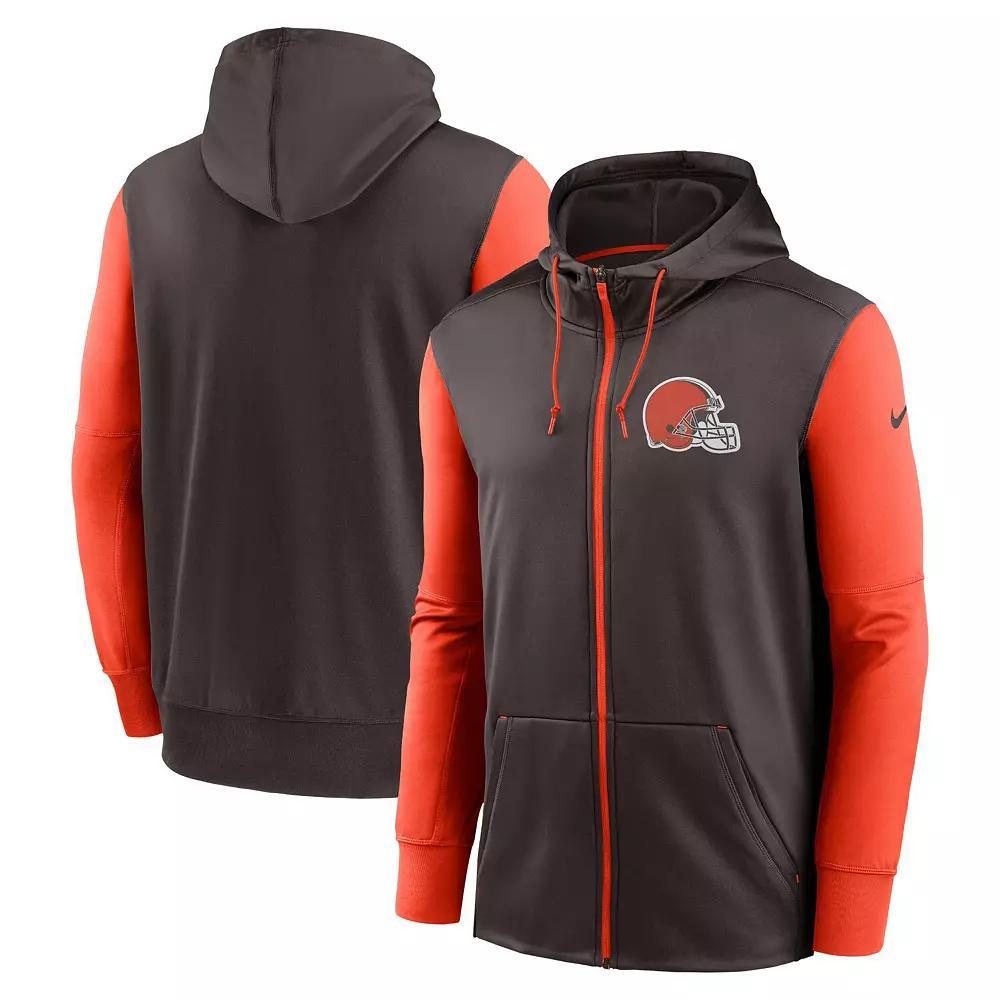 Men's Nike  Brown Cleveland Browns Performance Full-Zip Hoodie, Size: Medium Product Image