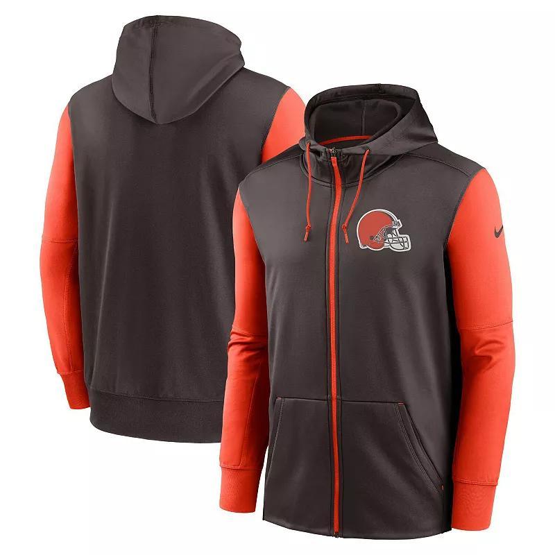 Men's Nike  Brown Cleveland Browns Performance Full-Zip Hoodie, Size: Medium Product Image
