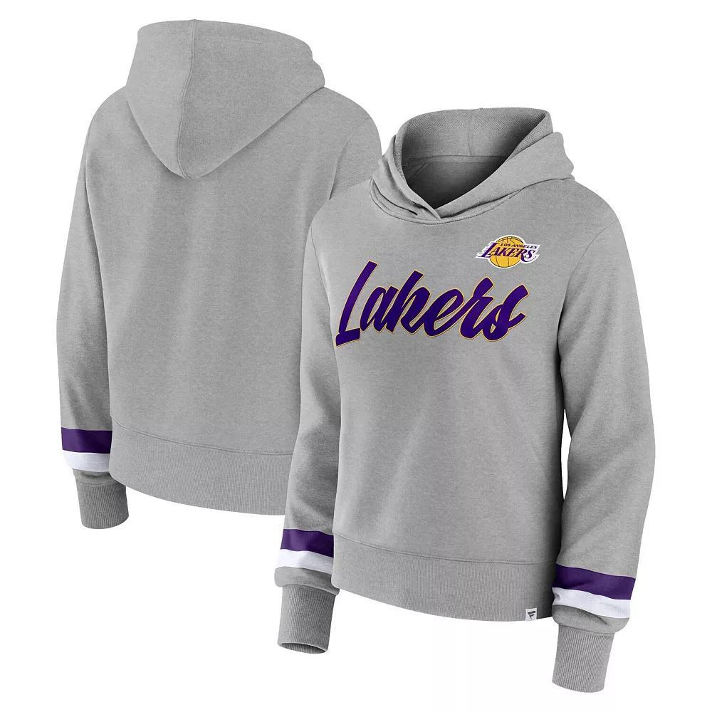 Women's Fanatics Branded Heather Gray Los Angeles Lakers Halftime Pullover Hoodie, Size: Small, Grey Product Image