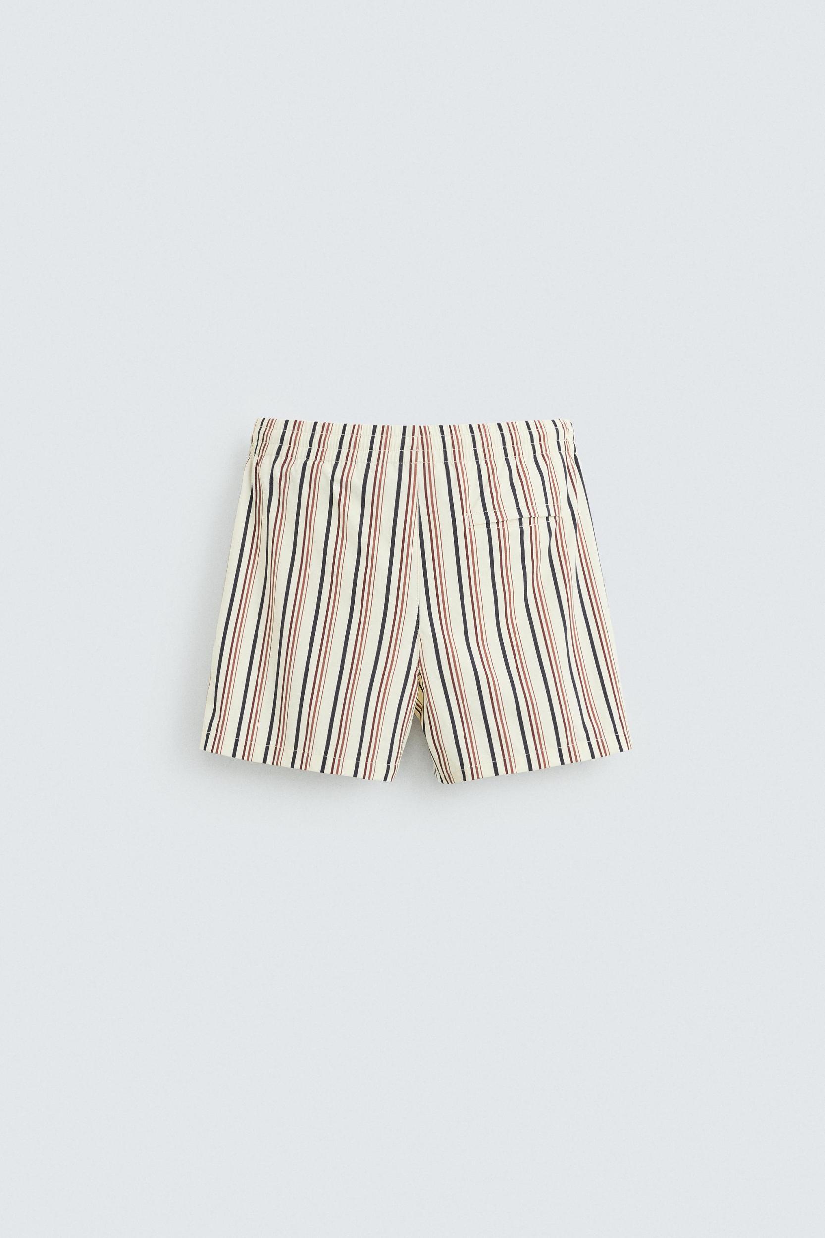 STRIPED MID-LENGTH SWIMSUIT Product Image