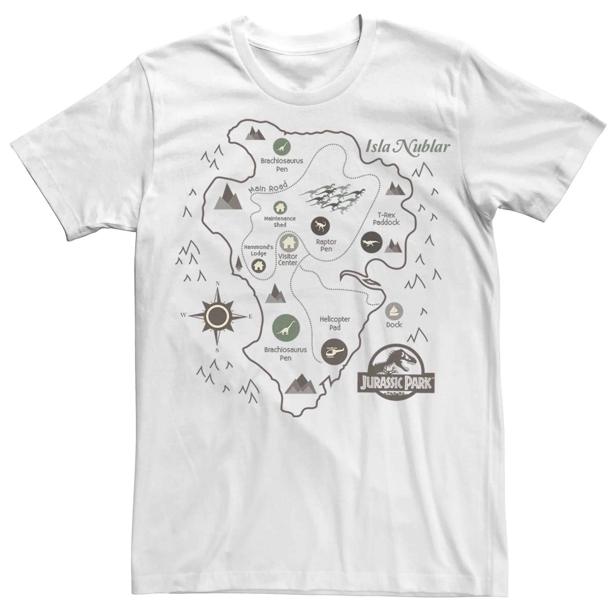 Men's Jurassic Park Map Tee,  Product Image