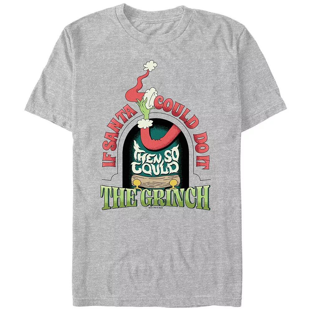 Big & Tall Dr. Seuss Grich If Santa Could Do It Graphic Tee, Mens Athletic Grey Product Image