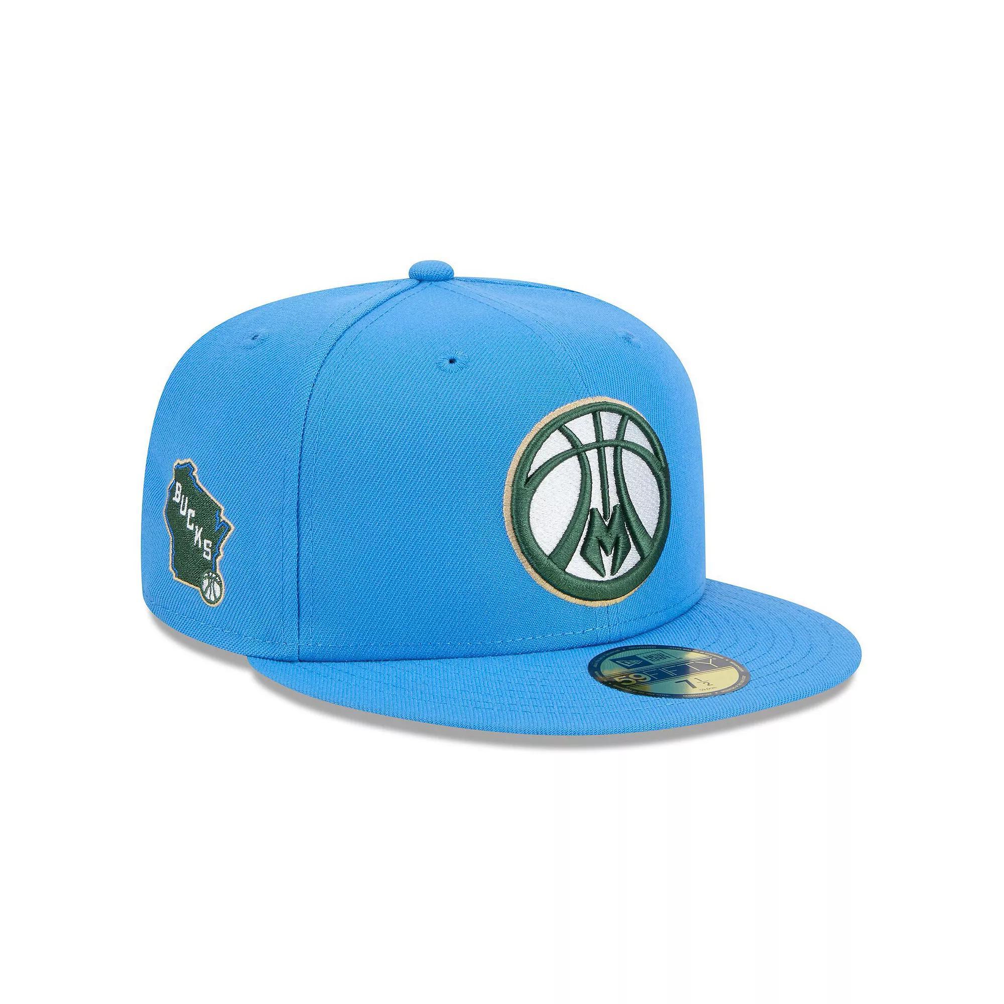 Men's New Era  Blue Milwaukee Bucks 2024/25 City Edition Alternate 59FIFTY Fitted Hat, Size: 7 7/8 Product Image