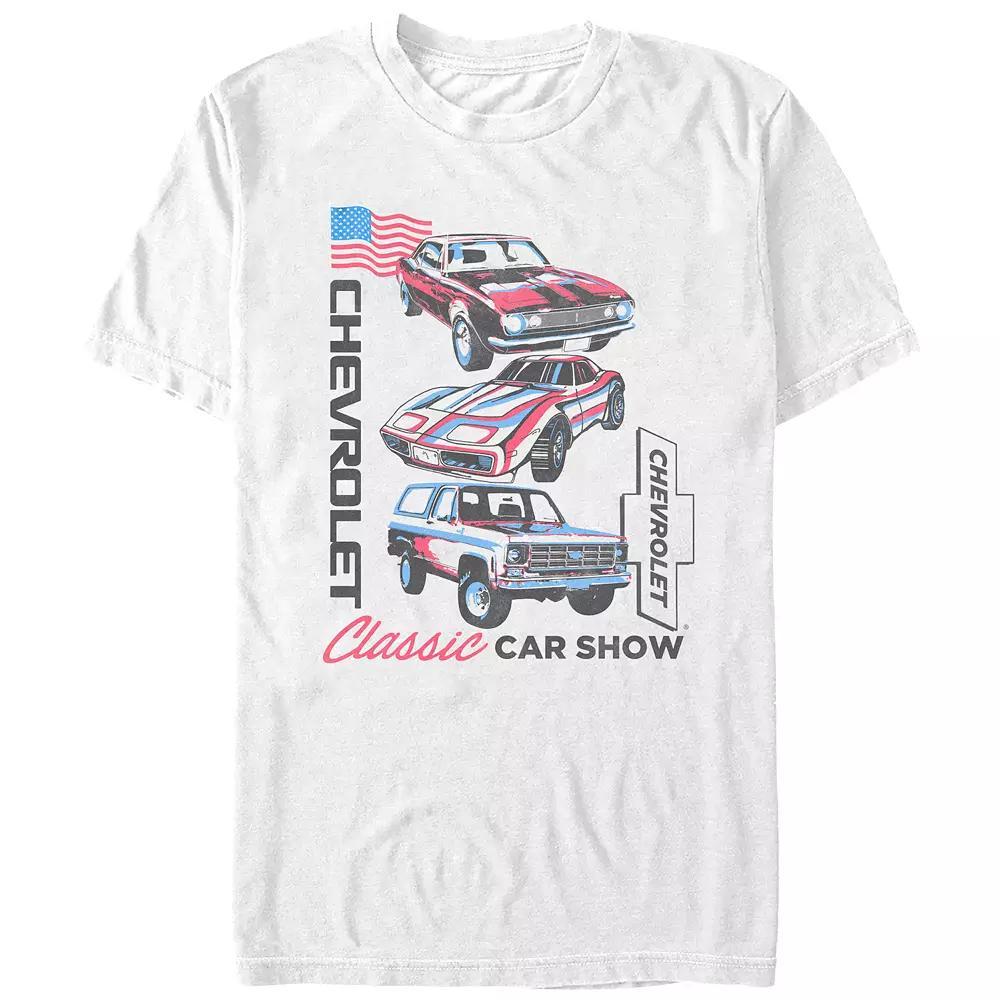 Men's Chevrolet Classic Car Show Graphic Tee, Size: XS, White Product Image