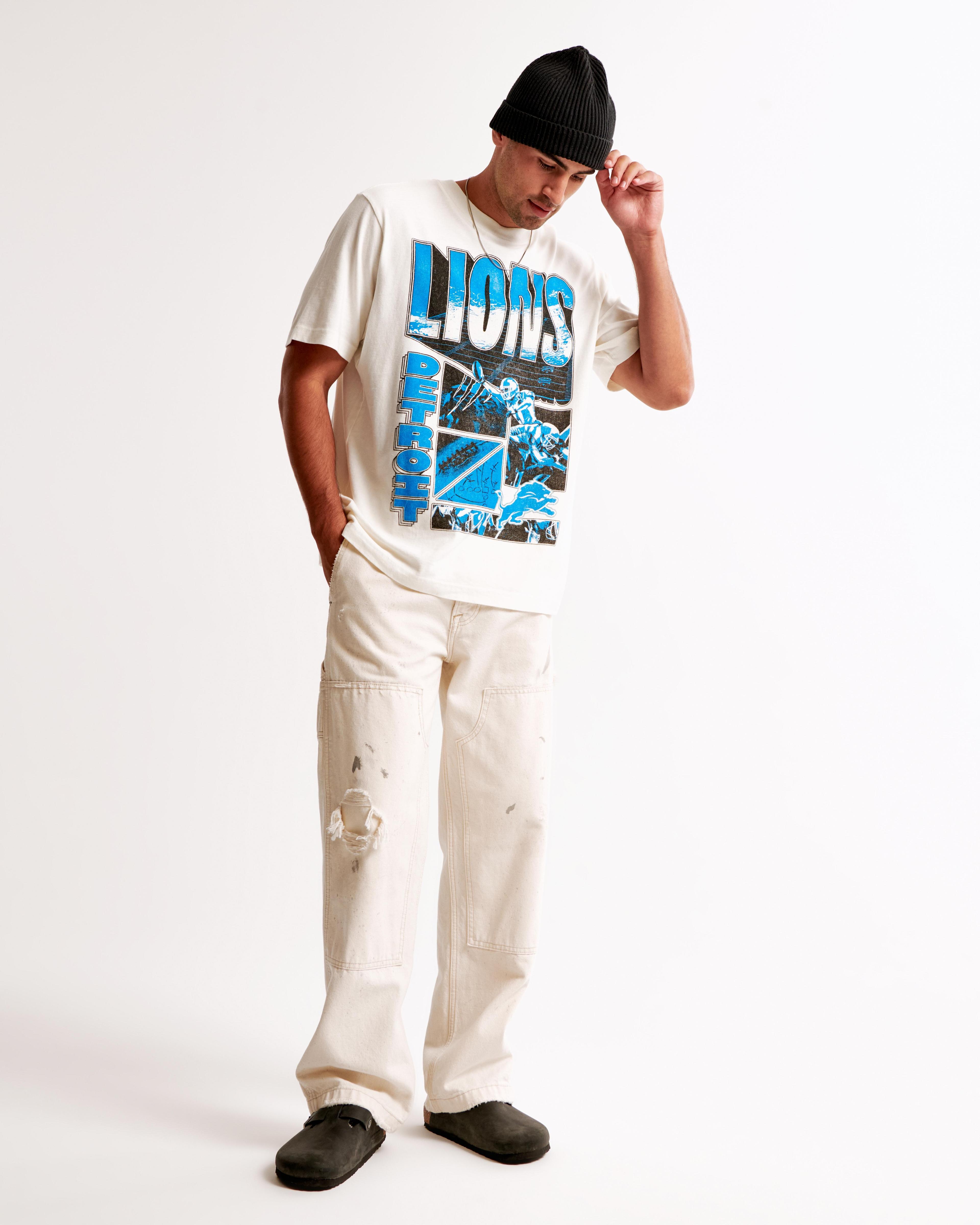 Detroit Lions Vintage-Inspired Graphic Tee Product Image