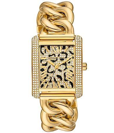 Michael Kors Womens Emery Three-Hand Gold Tone Stainless Steel Bracelet Watch Product Image