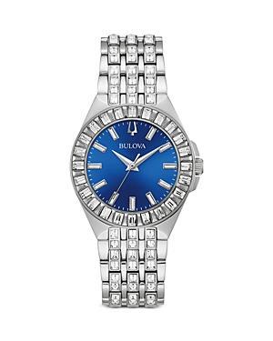 Bulova Womens Phantom Crystal Accent Stainless Steel Watch - 96L290 Silver Product Image