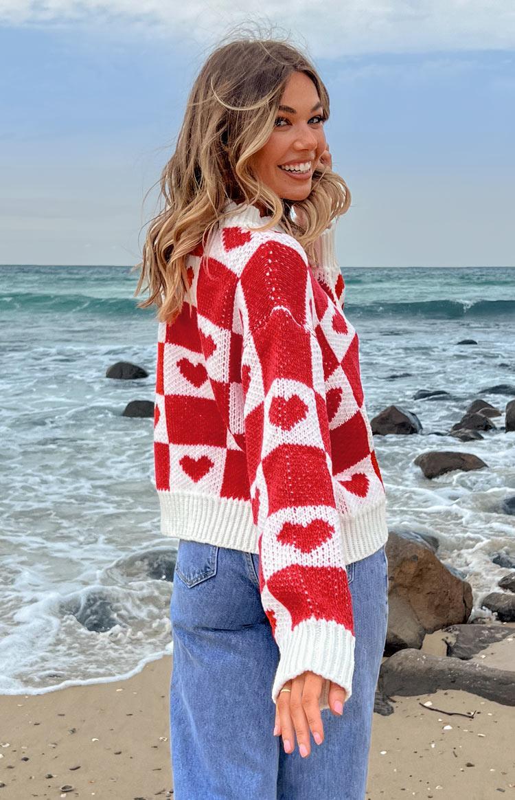 Red Heart Patchwork Jumper Product Image