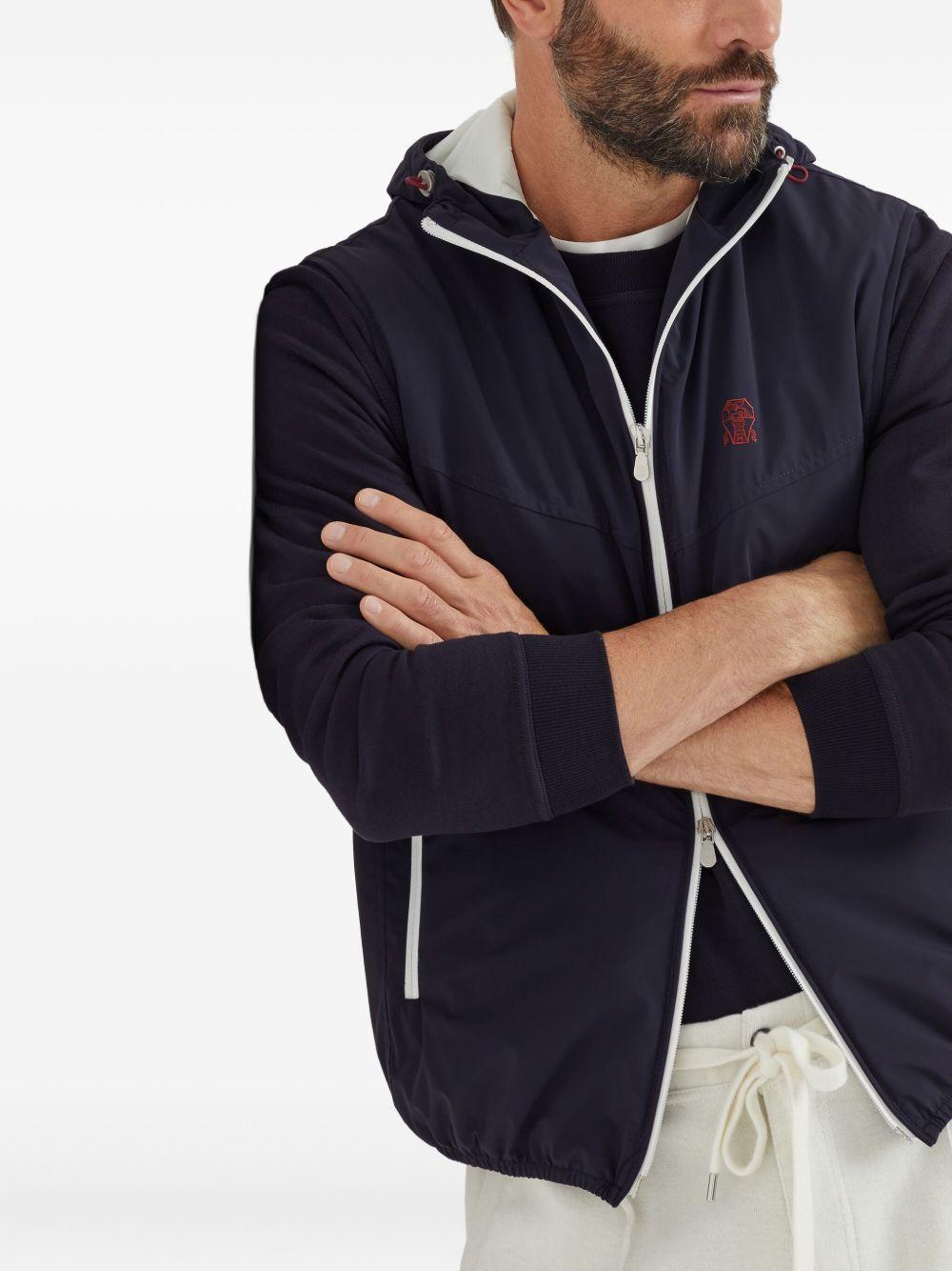 zip-up hooded gilet Product Image