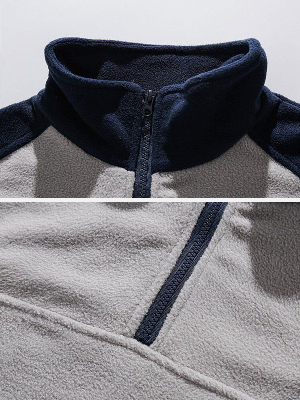 Aelfric Eden Color Blocking Quarter-Zip Sweatshirt Product Image