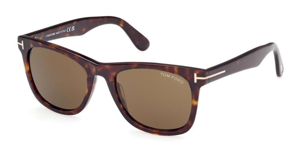 TOM FORD Eyewear Kevyn Square Frame Sunglasses In 5252j - Avana Scura / Roviex Product Image