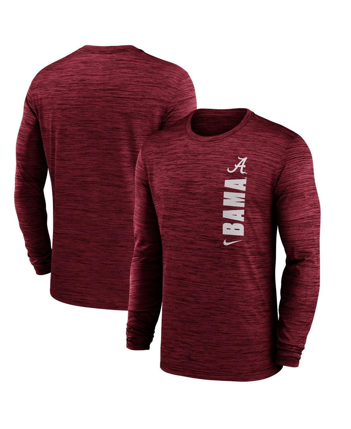 Mens Nike Crimson Alabama Crimson Tide 2024 Sideline Velocity Performance Long Sleeve T-Shirt Product Image