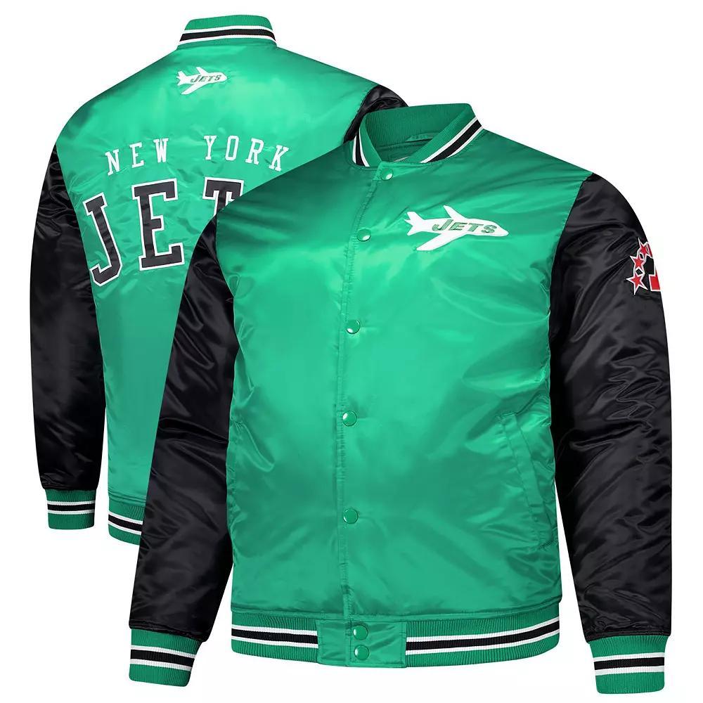 Men's Mitchell & Ness Kelly Green New York Jets Team Satin Jacket,  Product Image
