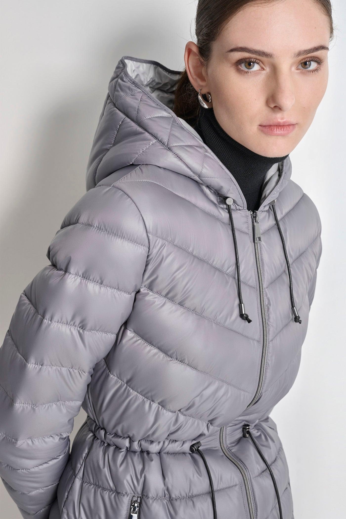 PUFFER JACKET WITH CINCHED WAIST Product Image