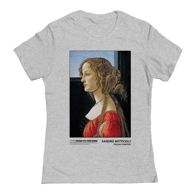 Junior's Boticelli Port Womens Graphic Tee, Girl's, Size: Small, Sport Gray Product Image