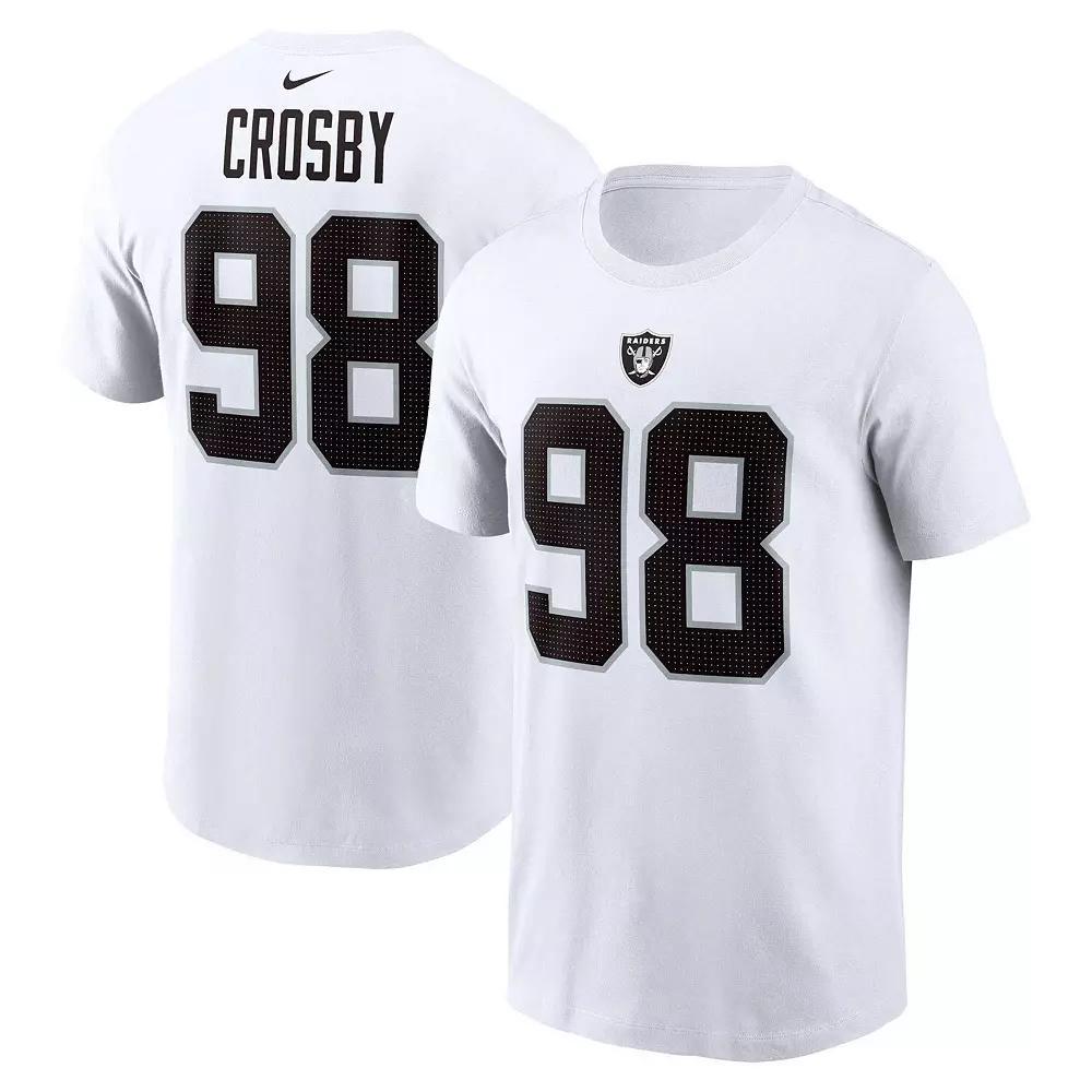 Men's Nike Maxx Crosby White Las Vegas Raiders Player Name & Number T-Shirt,  Product Image