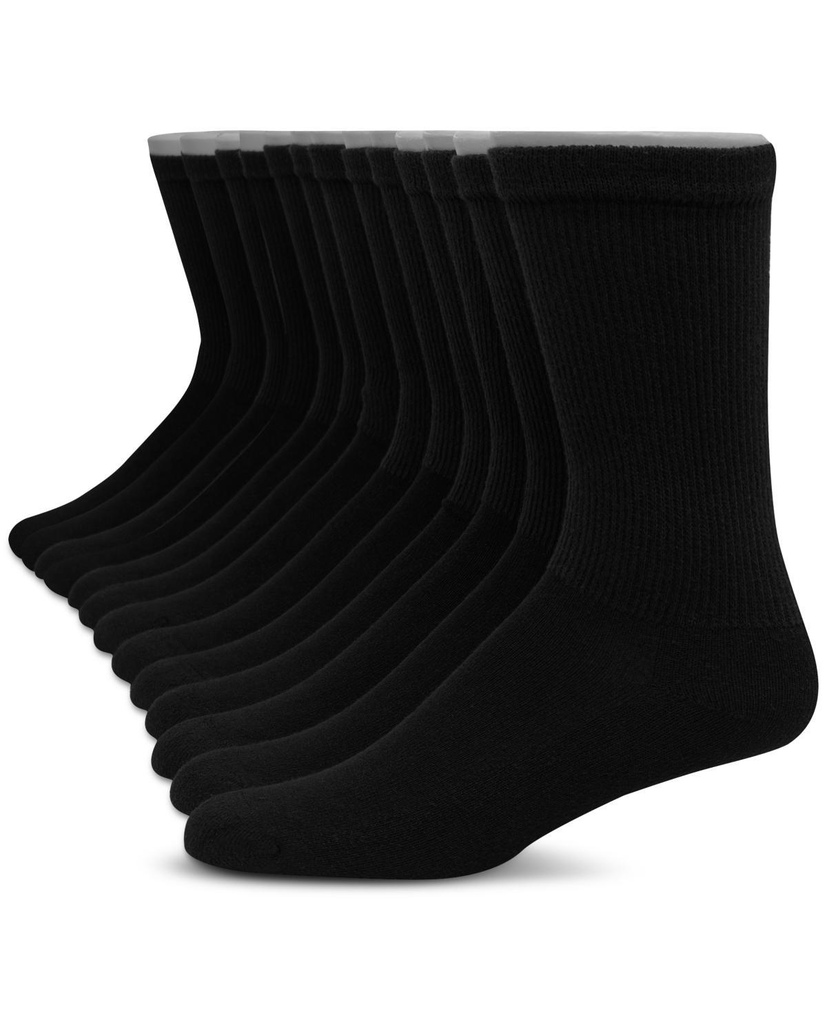 Hanes Ultimate Mens Crew Socks, 12-Pairs White 6-12 Product Image