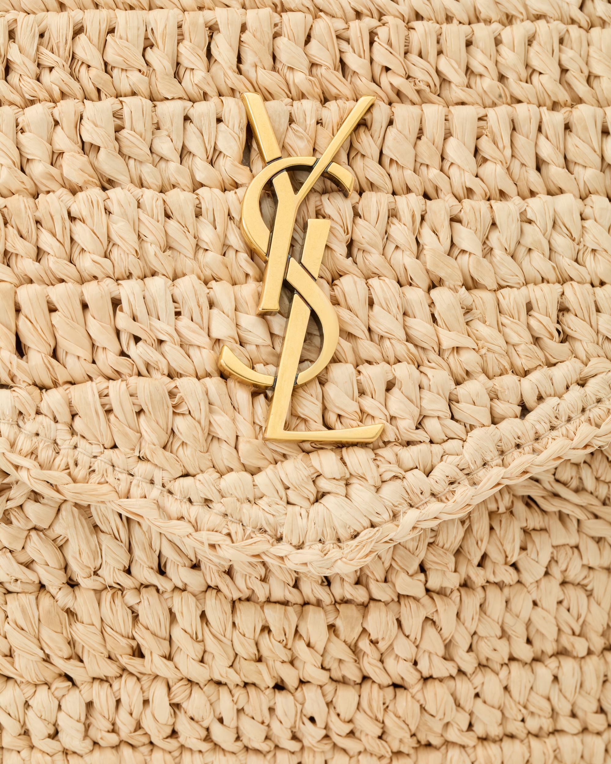 CASSANDRE large envelope pouch in raffia Product Image
