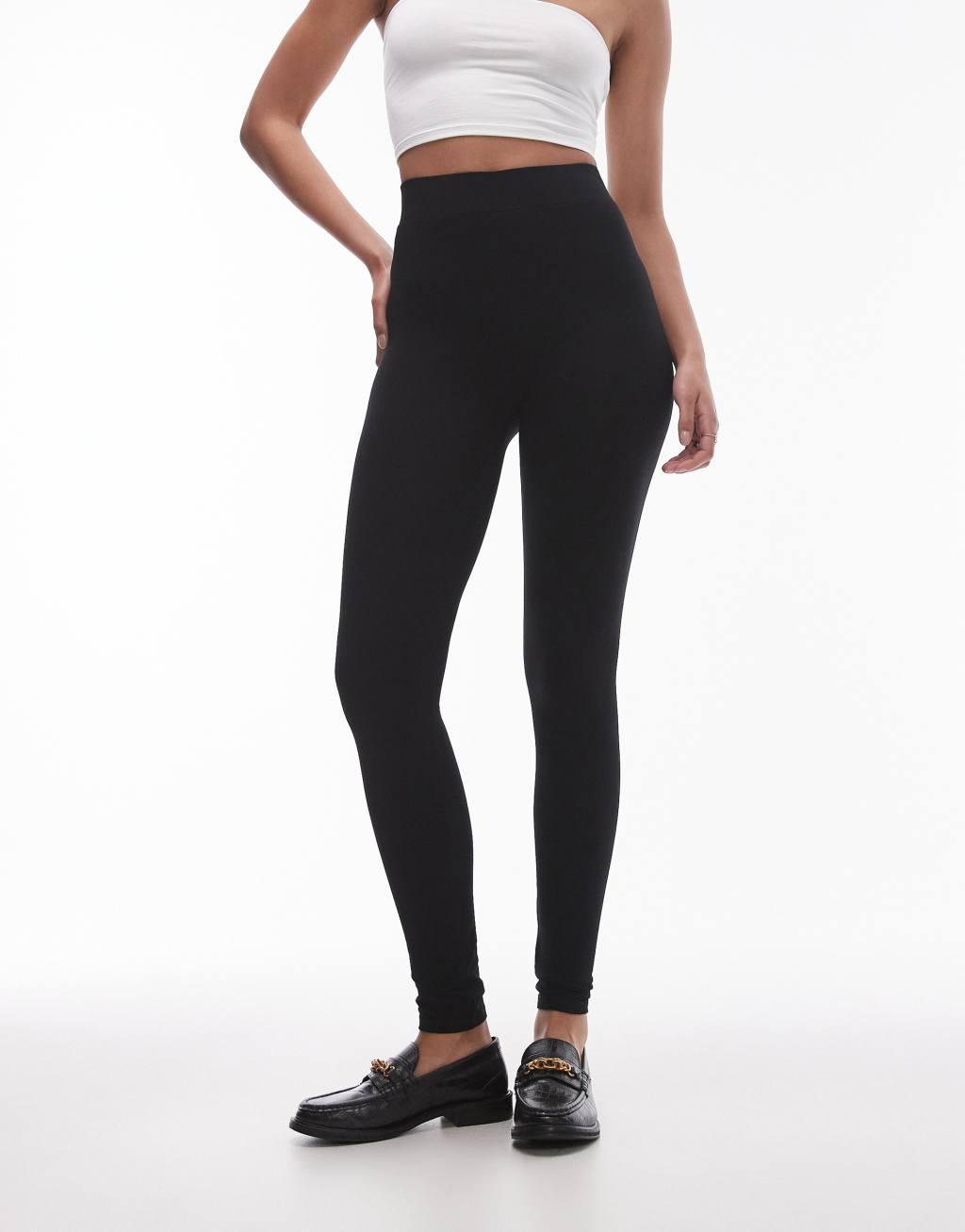 Topshop Tall basic ankle length legging in black Product Image