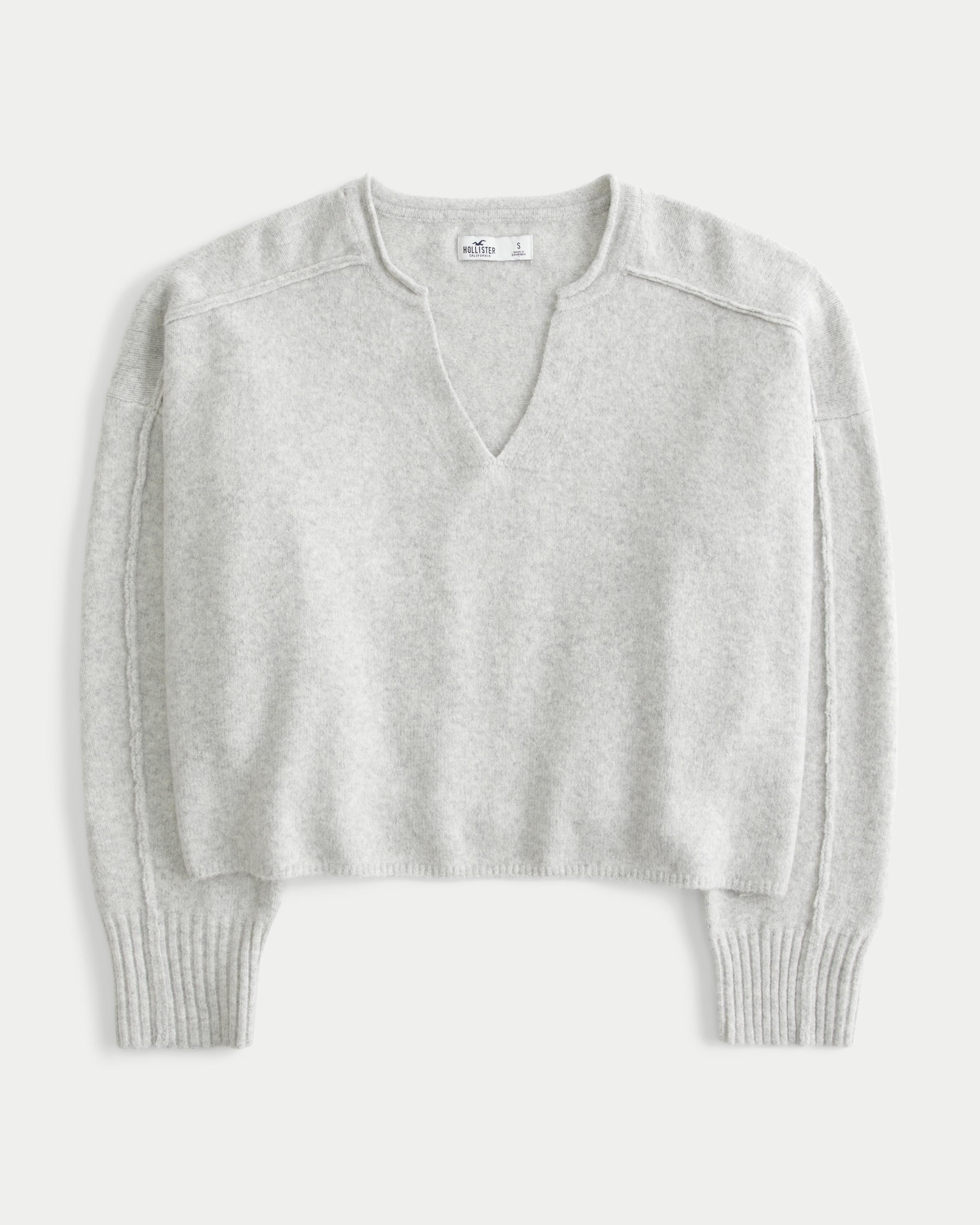 Hollister Comfy Cloud Boxy Notch-Neck Sweater Product Image