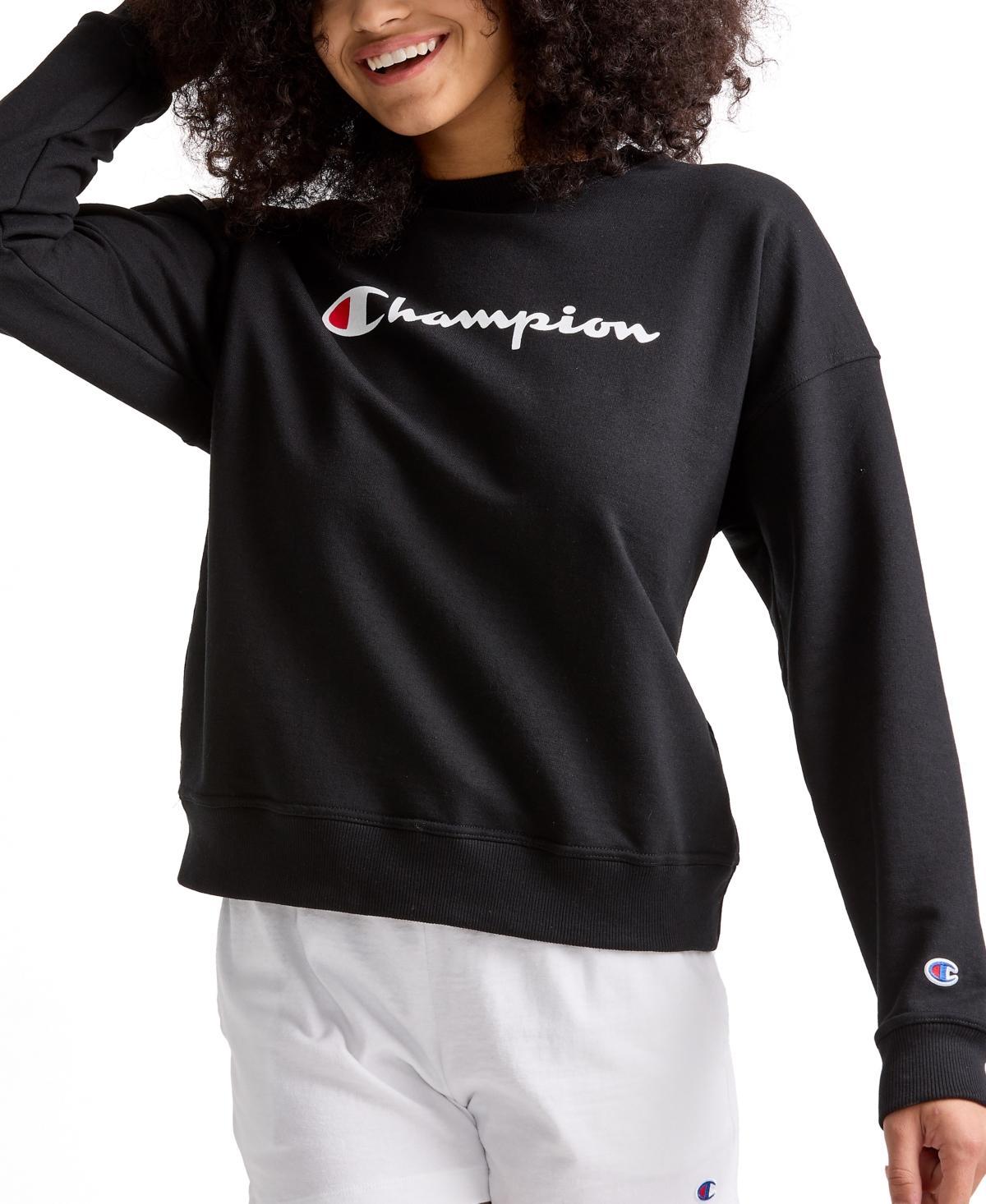 Champion Womens Logo Fleece Crewneck Sweatshirt Product Image