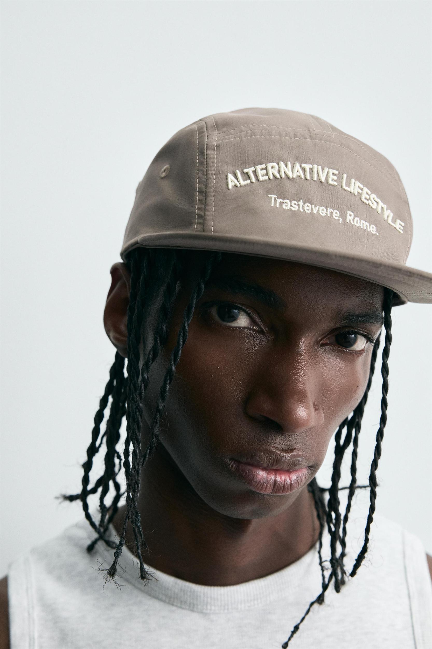 EMBROIDERED FLAT VISOR CAP Product Image