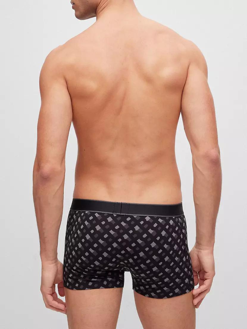 Stretch-Cotton Trunks With Signature Logo Waistband Product Image