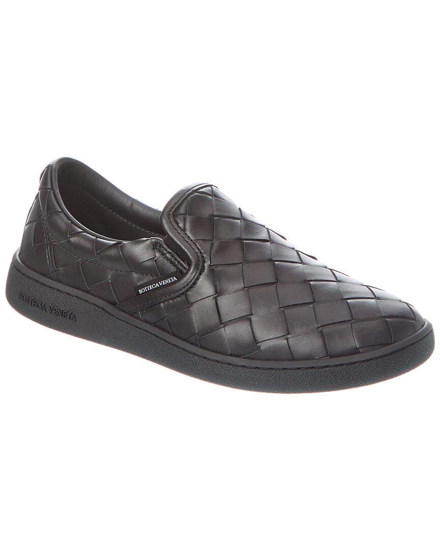 BOTTEGA VENETA Sawyer Intrecciato Leather Slip-on Sneaker In Black Product Image