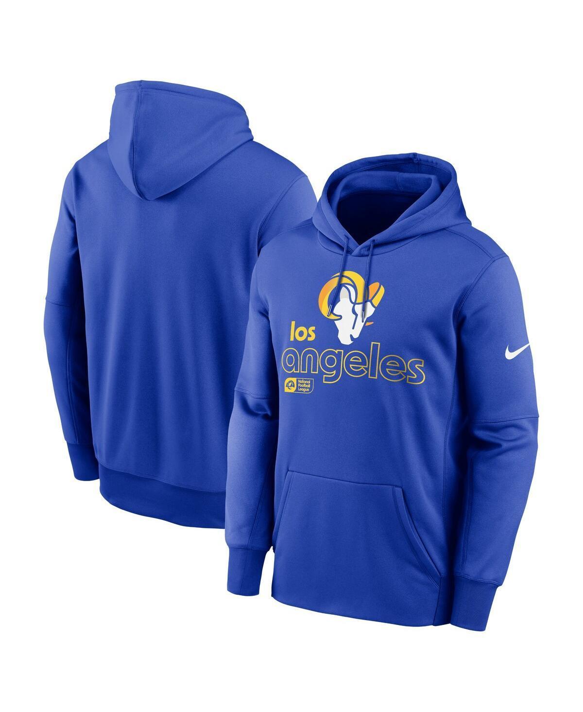 Men's Nike Royal Los Angeles Rams Performance Pullover Hoodie, Size: XL, Blue Product Image