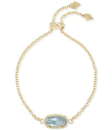 Kendra Scott Elaina Gold Adjustable Chain Bracelet in | Dichroic Glass Product Image