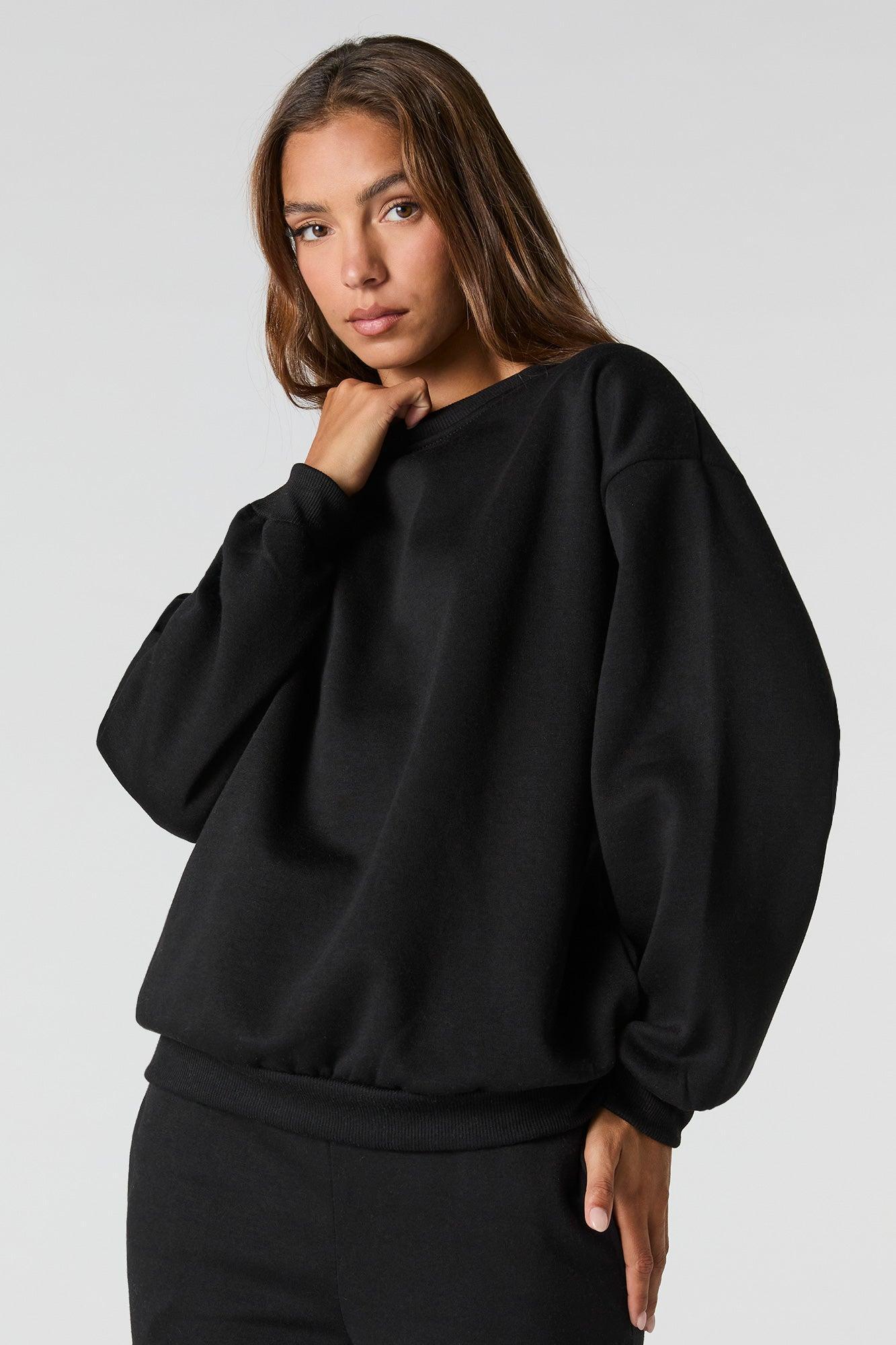 Oversized Fleece Sweatshirt Female Product Image