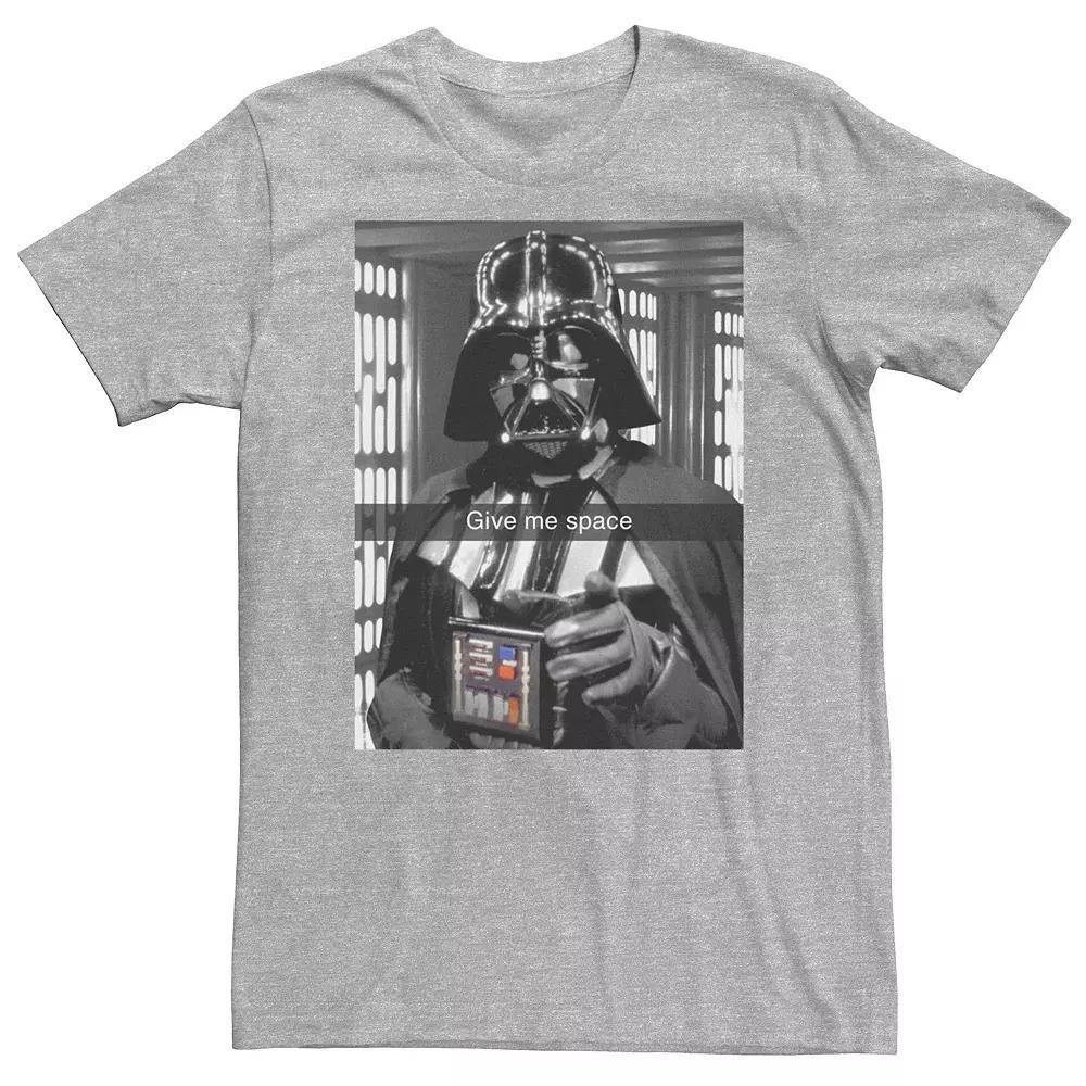 Big & Tall Star Wars Vader Give Me Space Photo Tee, Men's, Size: 4XL Tall, Athletic Grey Product Image