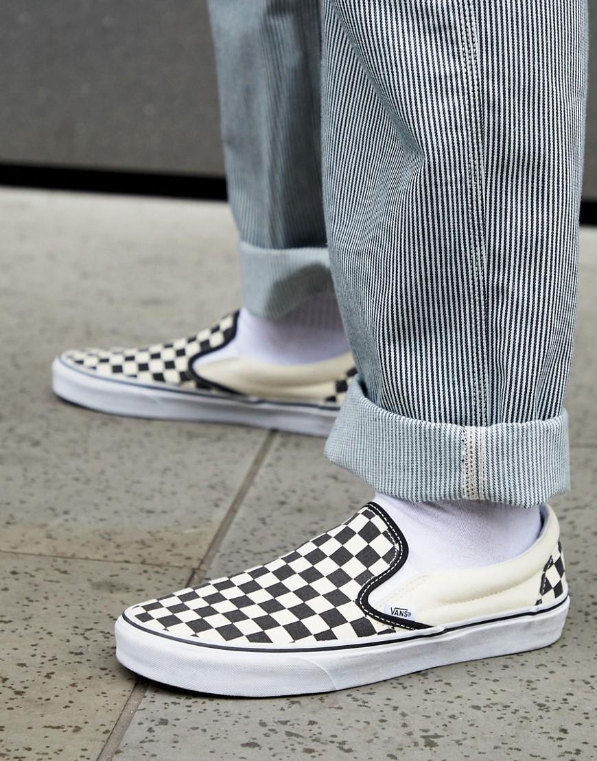 Vans Slip-On Checkerboard Skate Shoe White Product Image