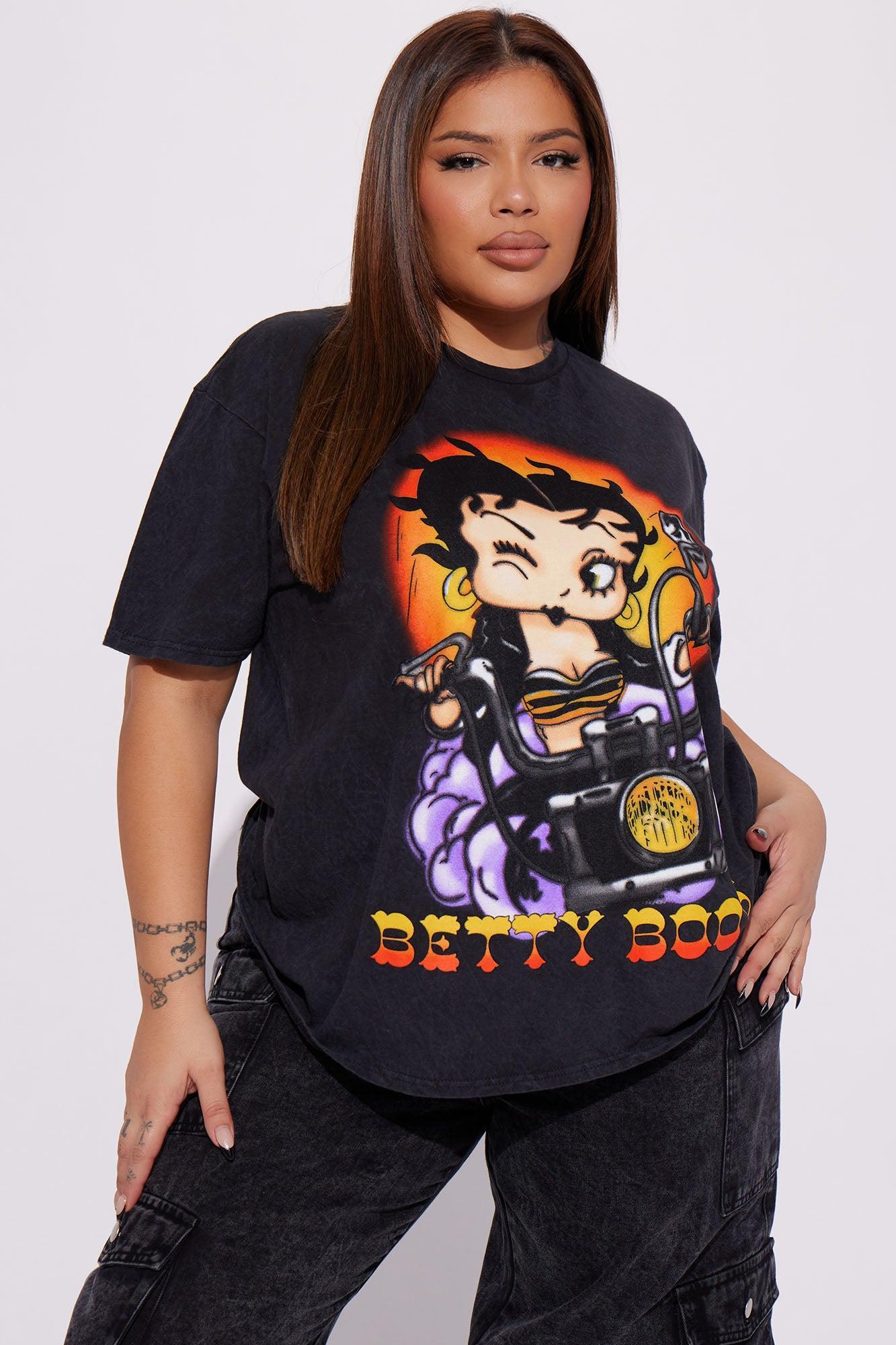 Betty Boop Mineral Wash T-Shirt - Black Wash Product Image