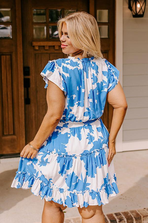 Parisian Promenade Dress in Blue Curves Product Image