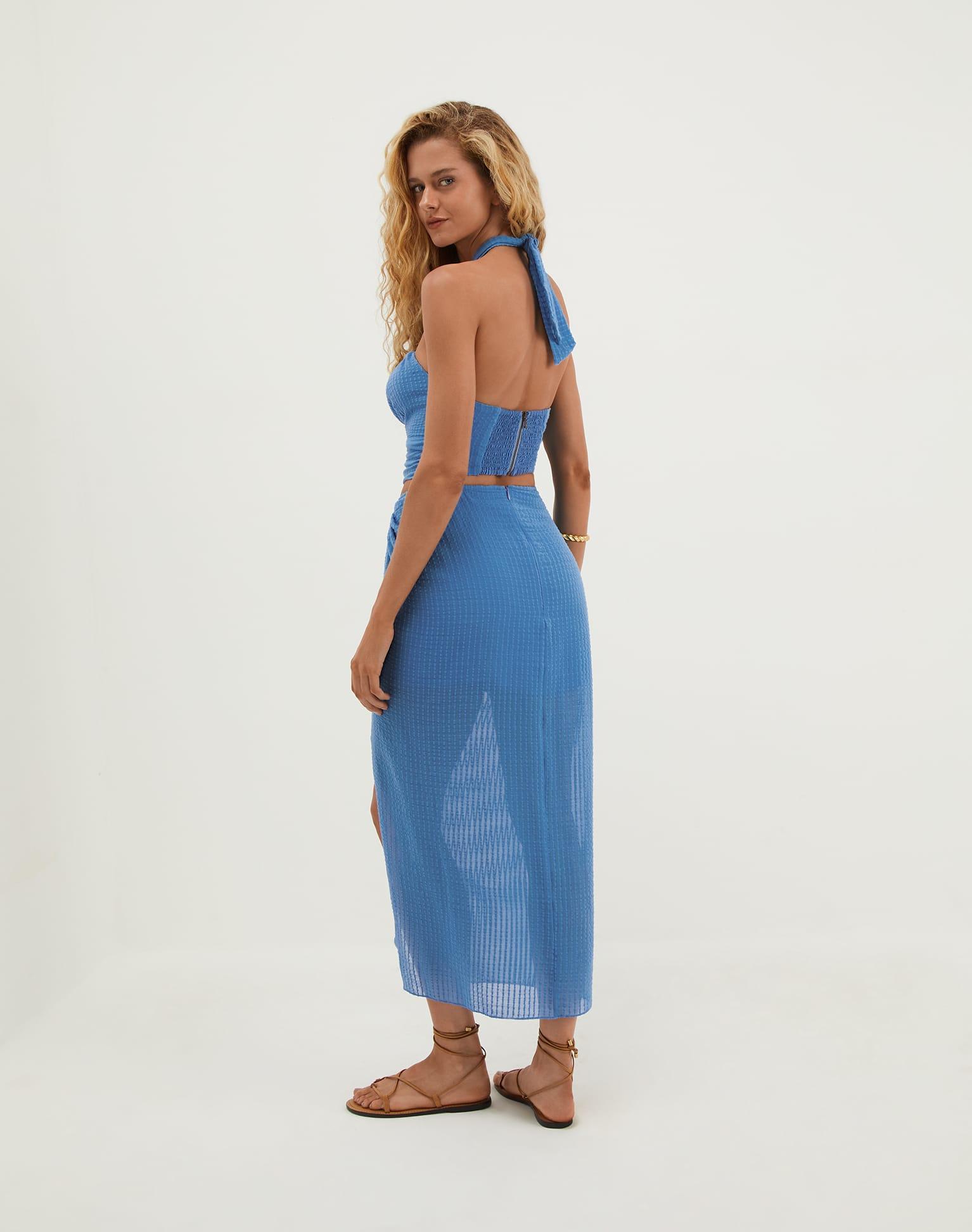 Lily Halter Top - Beach Front Product Image