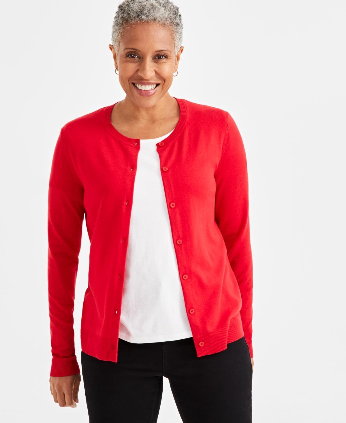 Style & Co Womens Button-Up Cardigan, Pp-4X, Created for Macys Product Image