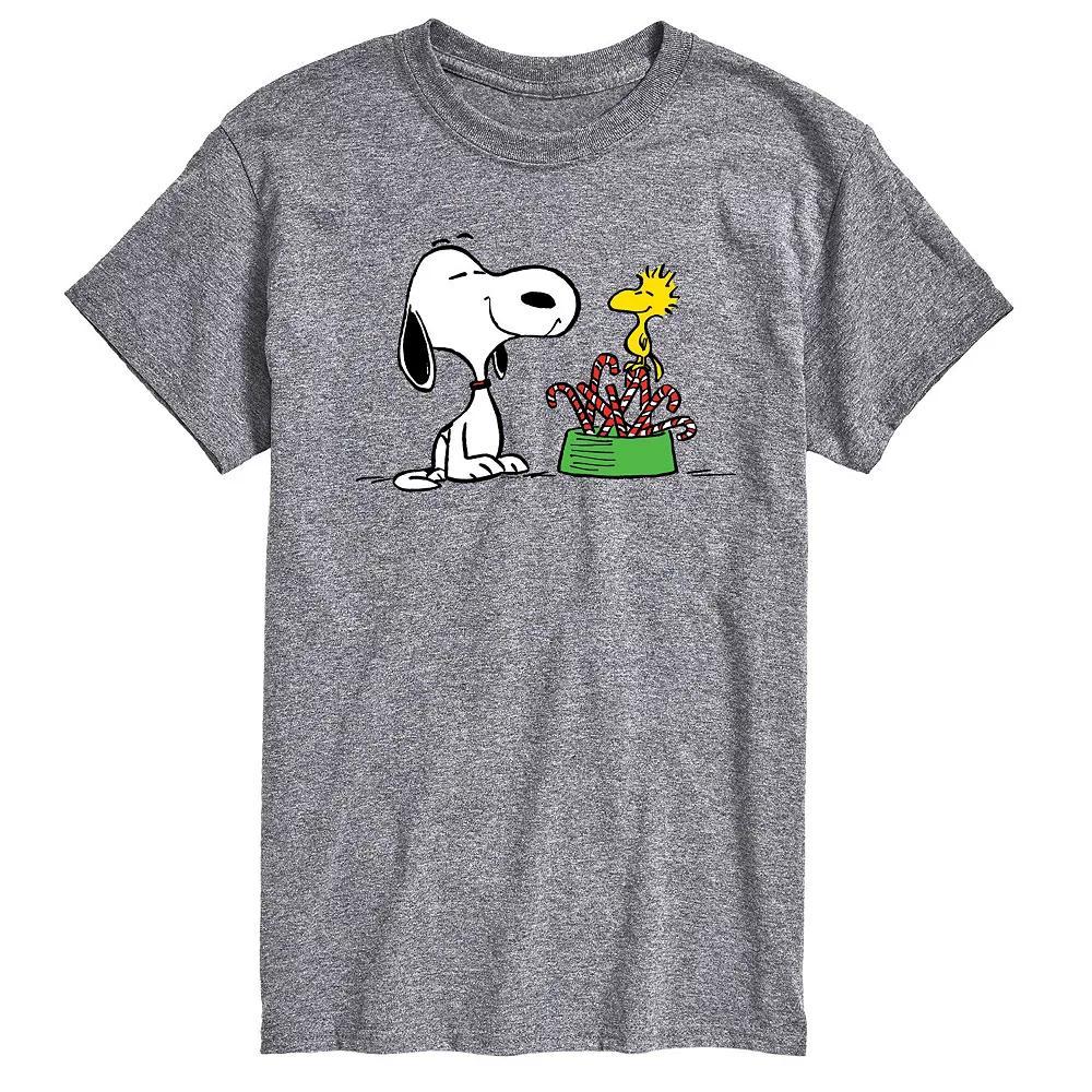 Big & Tall Peanuts Snoopy & Woodstock Candy Canes Graphic Tee, Men's,  Product Image