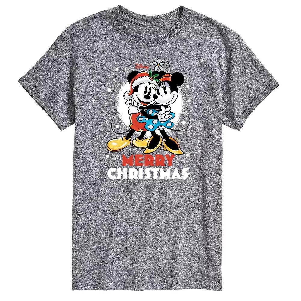 Disney's Big & Tall Merry Christmas Mickey & Minnie Graphic Tee, Men's,  Product Image