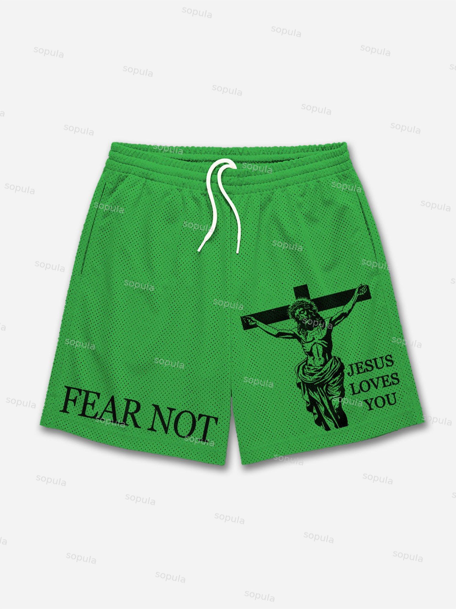Fear Not God Print Mesh Shorts Product Image