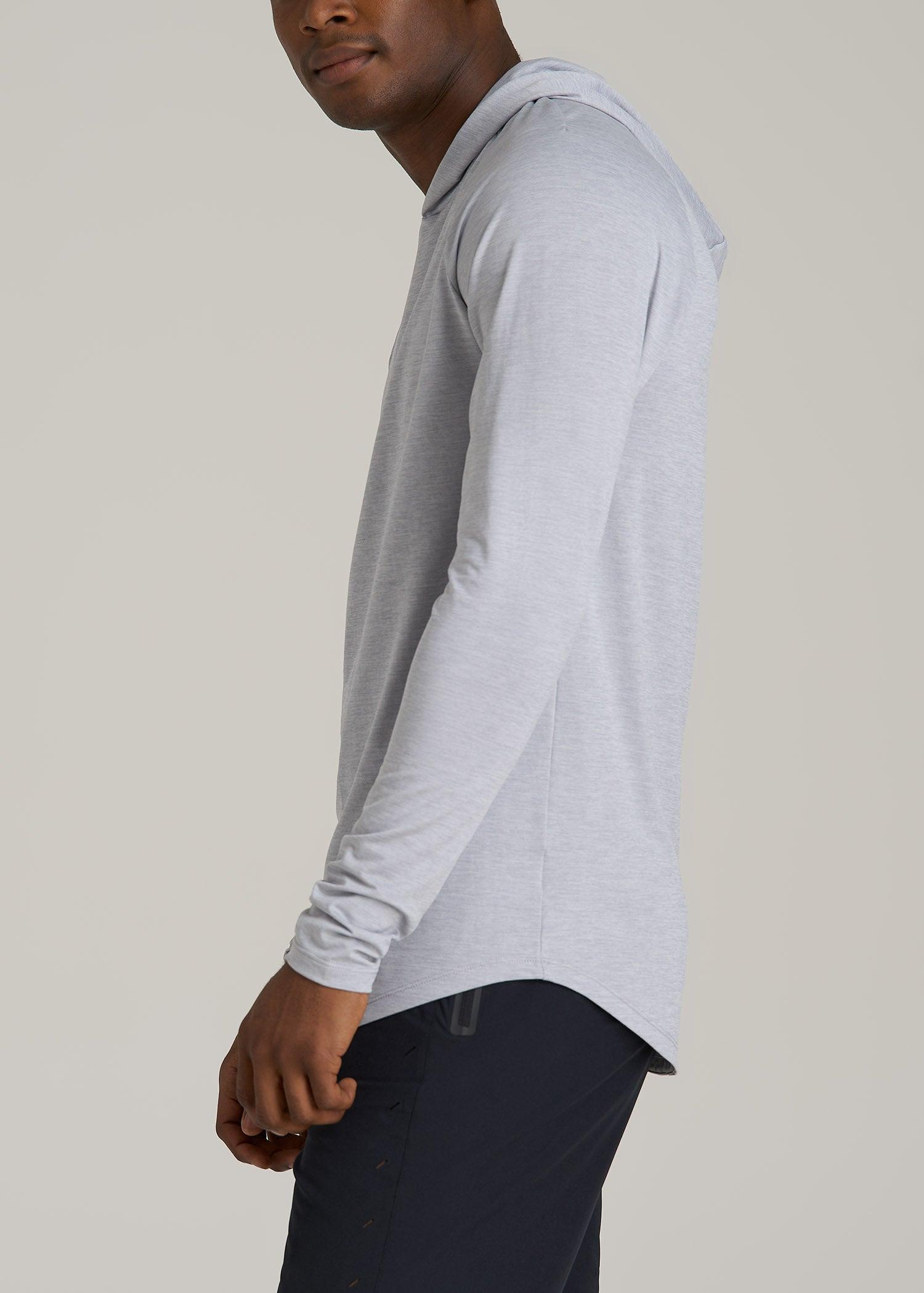 A.T. Performance Training Hoodie for Tall Men in Light Silver Male Product Image