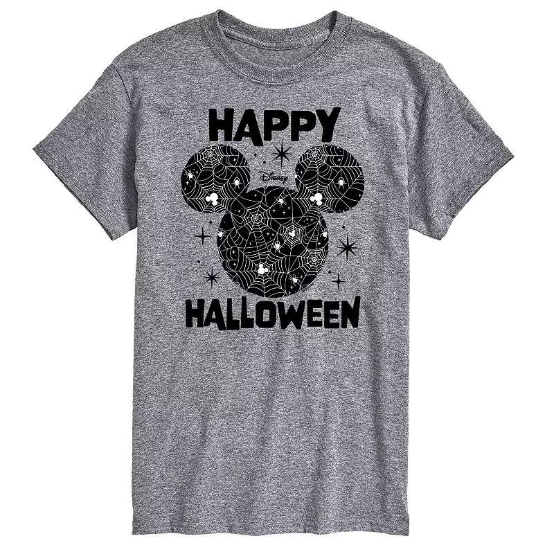 Disney's Mickey Mouse & Friends Big & Tall Happy Halloween Silhoette Graphic Tee, Men's, Size: 6XB, White Product Image