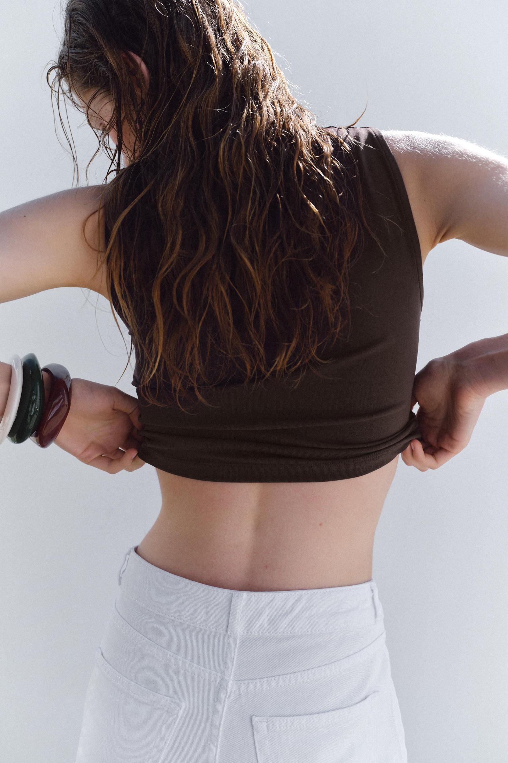 COTTON CROPPED TOP Product Image