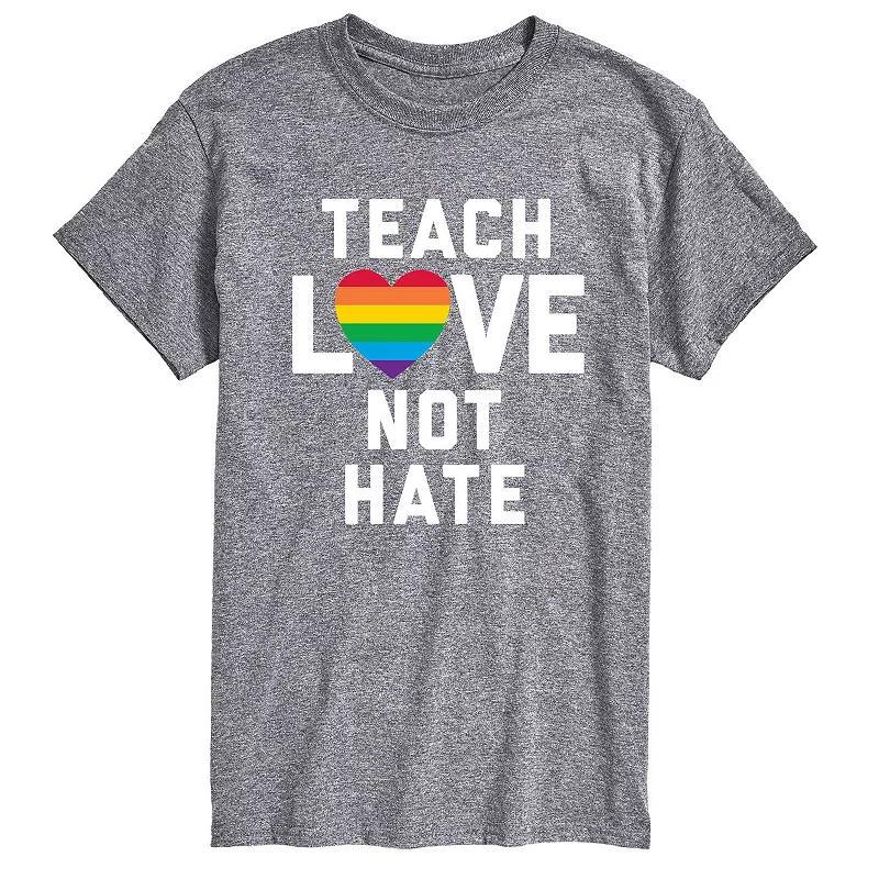 Big & Tall Teach Love Not Hate Tee, Men's, Size: 5XB, Gray Product Image