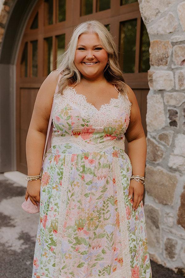 Whimsical Ways Floral Midi Dress Curves Product Image