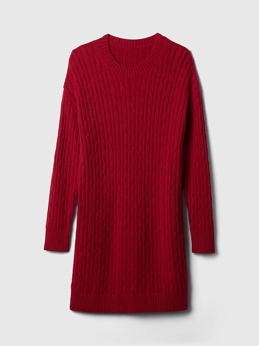 CashSoft Cable-Knit Mini Sweater Dress Product Image