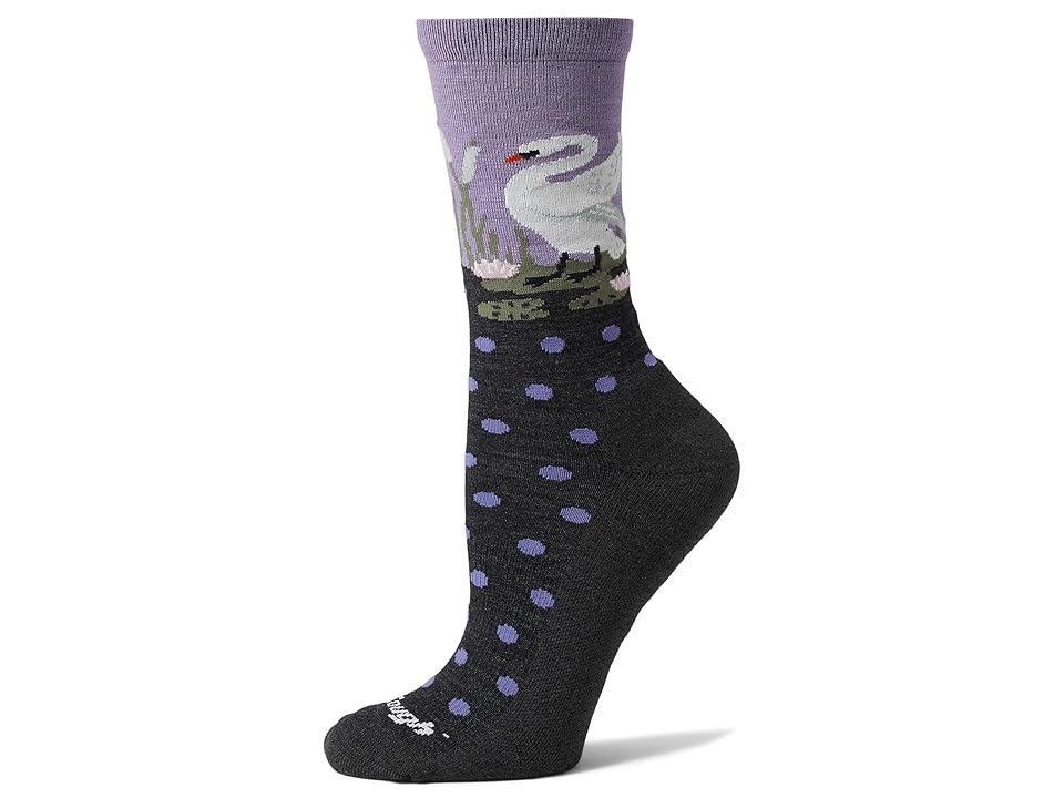 Darn Tough Vermont Wild Life Crew Lightweight with Cushion (Aqua) Women's Crew Cut Socks Shoes Product Image